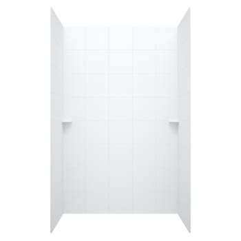 Image for Swanstone 36d X 62w X 72h Square Tile Shower Wall Kit - White from HD Supply