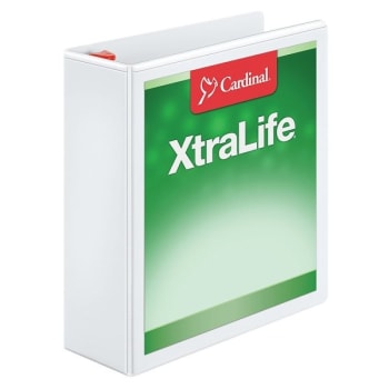 Image for Cardinal® XtraLife Locking Slant-D White Ring Binder With 3 Inch Rings from HD Supply
