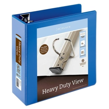Image for Office Depot® Heavy-Duty Easy Open Blue D-Ring View Binder With 4 Inch Rings from HD Supply