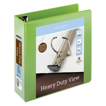 Image for Office Depot® Heavy-Duty Easy Open Army Green D-Ring View Binder - 3 Inch Rings from HD Supply
