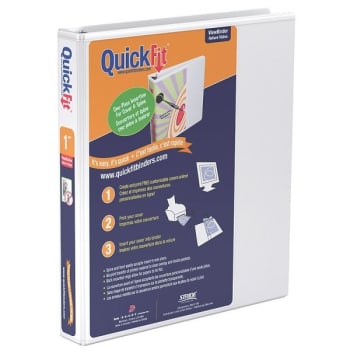 Image for Stride® QuickFit White Angle D-Ring View Binder With 1" Rings from HD Supply