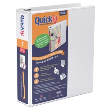 Image for Stride® Quickfit White Angle D-Ring View Binder With 2" Rings from HD Supply
