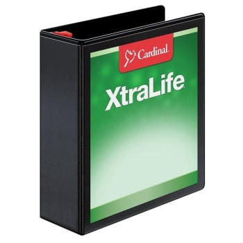 Image for Cardinal® Xtralife Locking Slant-D Black Ring Binder With 3 Inch Rings from HD Supply