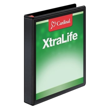 Image for Cardinal® XtraLife Locking Slant-D Black Ring Binder With 1 Inch Rings from HD Supply