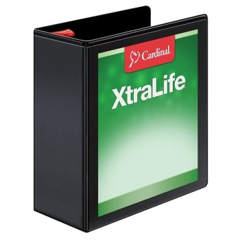 Image for Cardinal® XtraLife Locking Slant-D Black Ring Binder With 4 Inch Rings from HD Supply