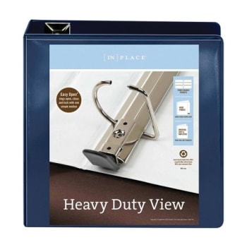 Office Depot® Navy Heavy-Duty D-Ring View Binder With 4 Inch Rings