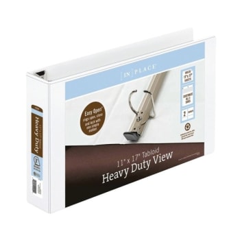 Image for [IN]PLACE® White Heavy-Duty View Binder With 3 Inch Rings from HD Supply