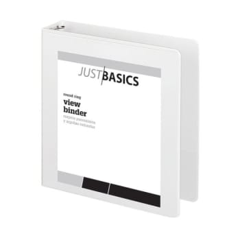 Image for Just Basics White Economy Round Ring View Binder With 2 Inch Rings from HD Supply