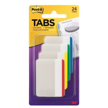 Image for Post-It® Assorted Colors Durable Filing Tab 2 Inch, Package Of 24 from HD Supply