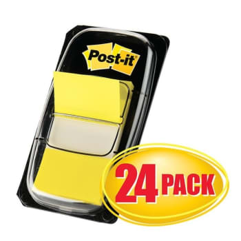 Image for Post-It® Yellow Flag 1 x 1-7/10Inch, Package Of 24 from HD Supply