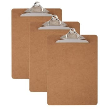 Image for Office Depot® Light Brown Wood Clipboard 8-1/2 x 11Inch, Package Of 3 from HD Supply