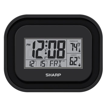 Image for Sharp® Black Plastic Atomic Clock from HD Supply