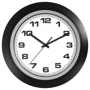 Realspace® Black Round Quartz Analog Wall Clock