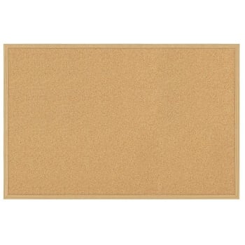 Image for Foray® Light Oak Rectangular Wood Frame Cork Board 24 x 36 Inch from HD Supply