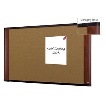 Image for 3M Aluminum Framed Cork Board 36 x 24 Inch, Mahogany, Widespread from HD Supply