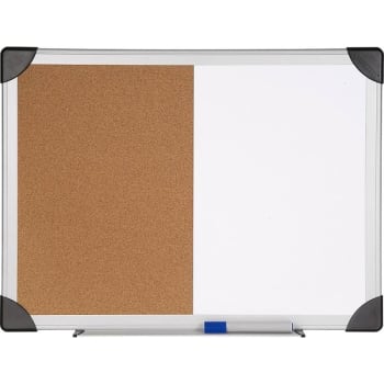 Image for Lorell® Dry-Erase And Cork Combo Bulletin Board, Aluminum Frame, 36" X 24" from HD Supply