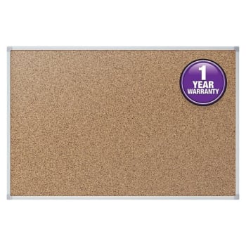 Image for Quartet® Silver Aluminum Frame Natural Cork Board 24" x 36" from HD Supply