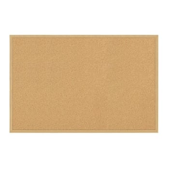 Image for Foray® Tan Light Oak Frame Rectangular Cork Board 36 x 48 Inch from HD Supply