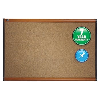 Image for Quartet® Brown Wood Color Cork Bulletin Board 24" x 36" - Light Cherry Frame from HD Supply