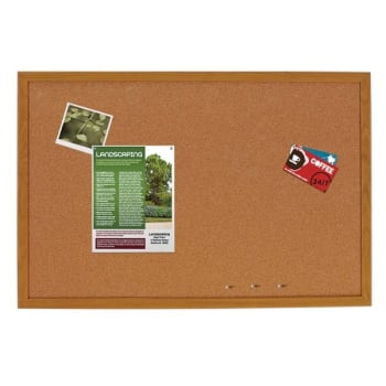 Image for Foray® Natural Oak Frame Cork Bulletin Board 96 x 48 Inch from HD Supply