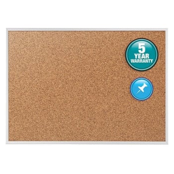 Image for Quartet® Silver Aluminum Frame Classic Cork Bulletin Board 36" x 60" from HD Supply