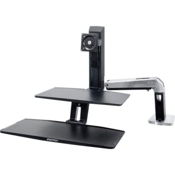 Image for Ergotron® Black Workfit-A Sit-To-Stand Workstation With Suspended Keyboard from HD Supply