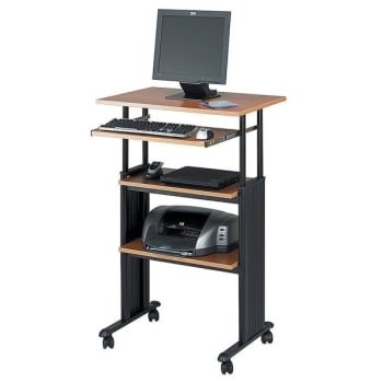 Image for Safco® Muv Black/oak Adjustable Stand-Up Workstation from HD Supply