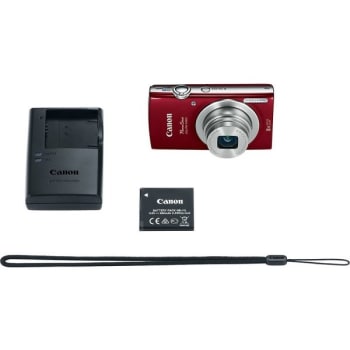 Image for Canon Red PowerShot 180 ELPH 20-Megapixel Compact Camera from HD Supply