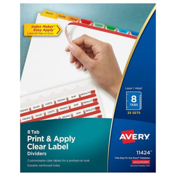 Image for Avery® Index Maker 8-Tab Divider Set With Label Strip, Package Of 25 from HD Supply