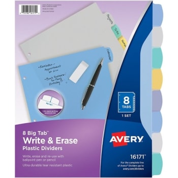 Image for Avery® Clear Durable Write-On Divider With Erasable Tabs from HD Supply