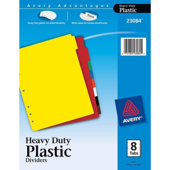 Avery® Multicolor Plastic Heavy-Duty Divider