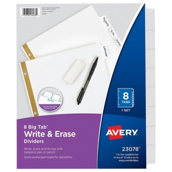 Avery® Big Tab White Write-On Tab Divider