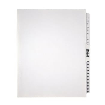Image for Office Depot® Legal Index Exhibit Unpunched Divider With Laminated Tabs from HD Supply