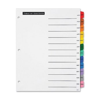 Image for Avery® 12-Tab Multicolor Divider from HD Supply