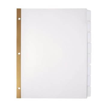 Image for Office Depot® 8-Tab White Plain Divider With Tabs And Labels, Package Of 25 from HD Supply