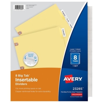 Image for Avery® Big Tab Clear 30% Recycled Insertable Divider from HD Supply