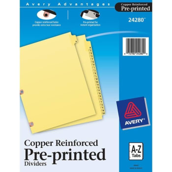 Image for Avery® Preprinted Laminated Copper Reinforced Tab Divider from HD Supply