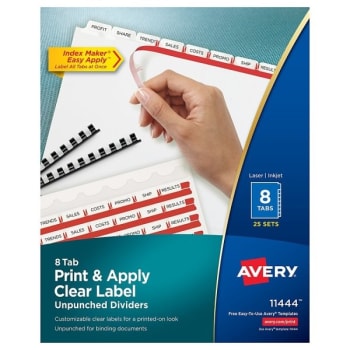 Image for Avery® Index Maker 8-Tab Unpunched Divider, Package Of 25 from HD Supply