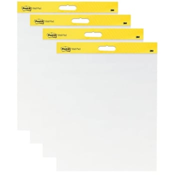 Image for Post-It® 20-Sheet White Plain Paper Super Sticky Wall Pad 20 X 23", Case Of 2 from HD Supply