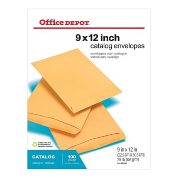 Image for Office Depot® Brown Kraft Catalog Envelope 9 X 12inch, Package Of 100 from HD Supply