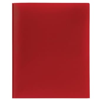 Image for Office Depot® Red Polypropylene 2-Pocket Portfolio With Fastener, Package Of 6 from HD Supply