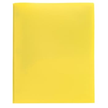 Image for Office Depot® Yellow Polypropylene 2-Pocket Portfolio With Fastener, Pack Of 6 from HD Supply