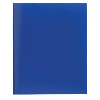 Image for Office Depot® Blue Polypropylene 2-Pocket Portfolio With Fastener, Package Of 6 from HD Supply