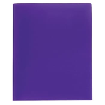 Image for Office Depot® Purple Polypropylene 2-Pocket Portfolio With Fastener, Pack Of 6 from HD Supply
