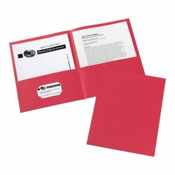 Image for Avery® Red Embossed Standard Paper 2-Pocket Folder, Package Of 25 from HD Supply
