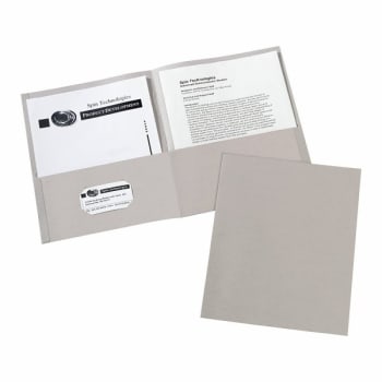 Avery® Gray Embossed Standard Paper 2-Pocket Folder, Package Of 25
