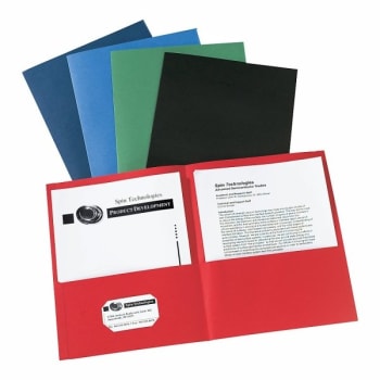 Avery® Assorted Colors Embossed Standard Paper 2-Pocket Folder, Package Of 25