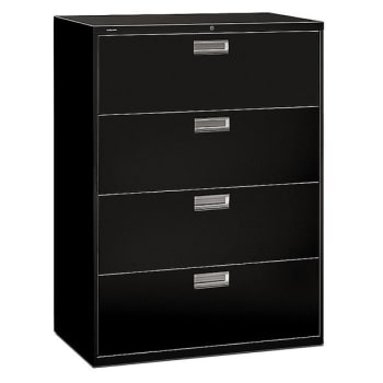 Image for HON® Black 4-Drawer 600 Series Lateral File 53-1/4 x 42 x 19-1/4Inch from HD Supply