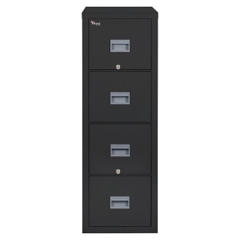 FireKing® Patriot Black 4-Drawer White Vertical Letter-Size File Cabinet |  HD Supply