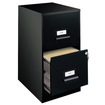 Realspace® Black Manager's 2-Drawer Vertical File Cabinet